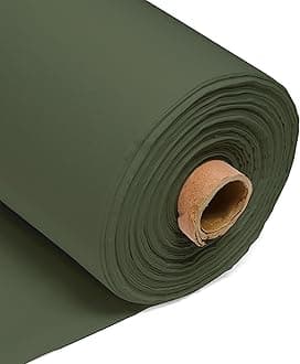 Olive 100% Cotton Plain Fabric – 60 Inch 150cm Wide 150GSM Material - Sewing, Dressmaking, Quilting, Curtain Linings, Pillowcases & Totes by Discount Fabrics LTD - 1Metre