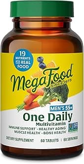 Men's 55+ One Daily - Multivitamin for Men with Vitamin B12, Vitamin C, Vitamin D & Zinc - Optimal Aging & Immune Support Supplement - Vegetarian - Made Without 9 Food Allergens - 60 Tabs