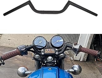 Motorcycle 7/8"22MM Handlebar Cafe Racer Ace Clubman Style Handlebars Universal For Custom Application Bobber Black