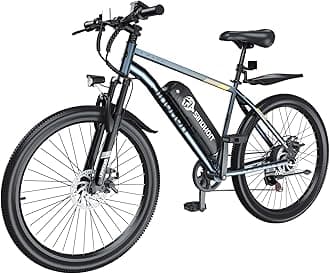26" Electric E Bike for Adults, E-Bike Commuter – 500W Brushless Motor, 36V 10.4AH Battery, 7-Speed Gear, 20MPH Top Speed, 37+ Miles Long Range – Certified to UL 2849 (36V 10.4AH Blue)