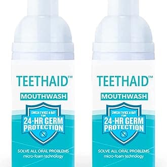 TEETHAID | Teeth Whitening Toothpaste & Mouthwash | Whitener Travel & Kids Toothpaste | Fluoride Free for Adults | Tooth Repair Kit Similar to His Smile & My Smile