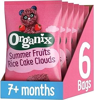 Summer Fruits Rice Cake Clouds, Baby Rice Cakes Snack, Finger Food, 7+ Months, 40 g (Pack of 6)