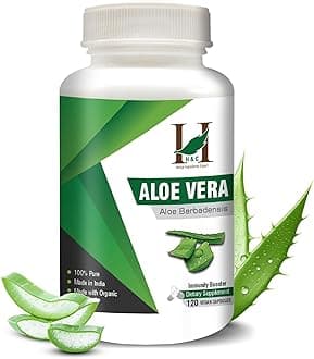 H&C Herbal Ingredients Expert Aloe vera - 450 mg | 120 Capsules | A Dietary Supplement | For All Wellness And Rejuvenation