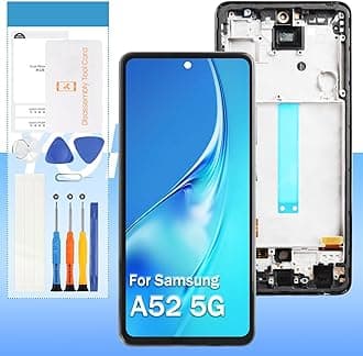 Screen Replacement for Samsung Galaxy A52 5G SM-A526U A526T A526V A526A A526B A526U1 A526W 6.5" LCD Display Touch Digitizer Assembly with Black Frame(TFT,Not Fingerprint)