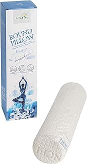 Comfort Memory Foam Neck Roll and Cervical Bolster Round Pillow with Removable Washable Soft Tencel Cover for Spine & Neck Back, Lumbar, Leg, Vertebra Support (18"X4.5")