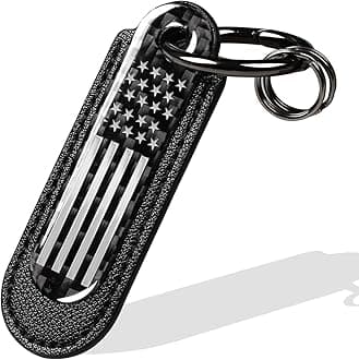 American Flag Keychain,Carbon Fiber Leather Set Car Keychain,Universal keychain Fashion Sports Keychains