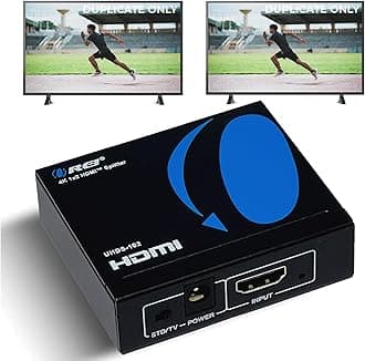 OREI UltraHD 4K @ 60 Hz 1 x 2 HDMI Splitter 1 in 2 Out (2 Port) 4:4:4 8-bit - Does Not Bypass HDCP, 18 Gbps, 4K HDMI Splitter