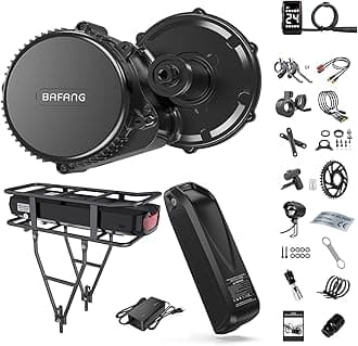 750W Mid Drive Kit, 8Fun BBS02B 48V750W Mid Drive Ebike Conversion Kit with LCD Display & Chainring, Electric Brushless Bike Motor Motor para Bicicleta for BB 68-73mm MTB,Trike,Citybike