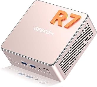 GEEKOM A5 Mini PC with AMD Ryzen 7 5825U, 3-Year Coverage, 16GB RAM&512GB M.2 NVMe SSD, Windows 11 Pro Desktop Computer, Vega 8 Graphics, 8K UHD, Dual HDMI | Wi-Fi 6, BT 5.2, USB 3.2 | Home & Office