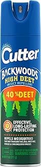 Cutter Backwoods High DEET Insect Repellent 11 oz, Aerosol, with 40% DEET