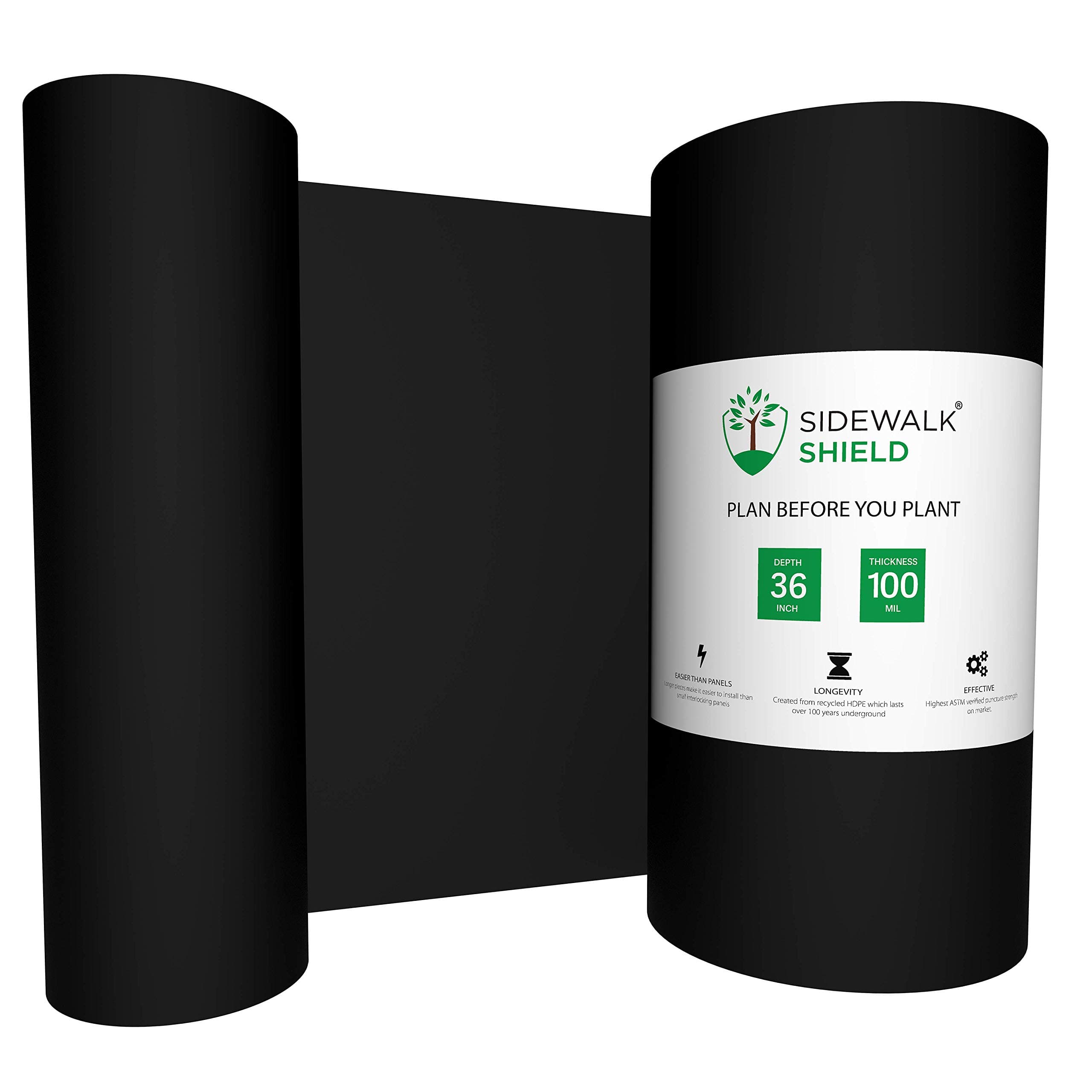 Tree Root Control Barrier (Heavy Duty - 36 inch Depth, 25 feet)