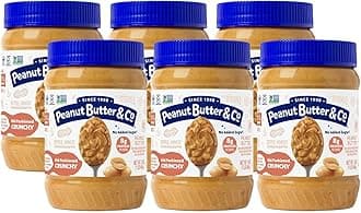 Old Fashioned Crunchy Peanut Butter, Non-GMO Project Verified, No Sugar Added, Gluten Free, Vegan, 16 Ounce (Pack of 6)