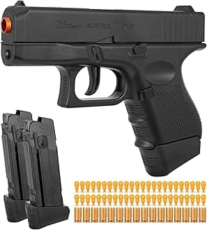 Toy Gun, Soft Bullet Gun for Boys, G26 Toy Gun Pistol, Empty Shell Ejecting Toy Gun for Kids, Shooting Game Educational Toy Gun Model, Gift for Kids (Boys&Girls) Age 8+ (Black)