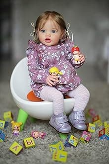 Anano Real Life Reborn Elf Doll 17 Inch Lifelike Fairy Baby Dolls That Look Real Elves Realistic Mini Silicone Elf Girl Soft Body (Toddler)