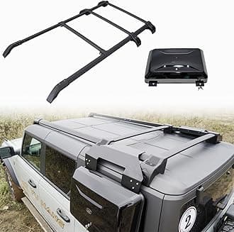 Extended Roof Rack Cross Bars & Side Box for 2021-2026 Ford Bronco 4Door Hard Top Rooftop Cargo Accrssories Luggage Rack (Except Bronco Sport)