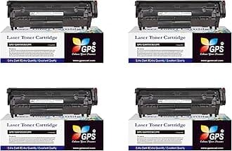 GPS Colour Your Dreams 12A Toner Cartridge Compatible for LJ Printers 1010, 1012, 1018, 1020, 1022, 1022n, 1022nw, 3015, 3020, 3030, 3050, 3050z, 3052, 3055, M1319, M1319F MFP, M1005 MFP ( Set of 4)