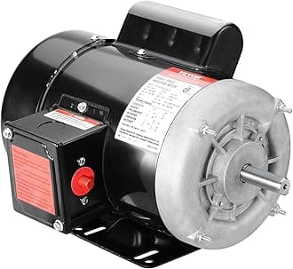 VEVOR 3/4HP Electric Motor 1725 RPM, AC 115V/230V, 56 Frame, Air Compressor Motor Single Phase, 5/8" Keyed Shaft, CW/CCW Rotation for Agricultural Machinery and General Equipment