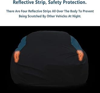 MORNYRAY Waterproof Car Cover All Weather Snowproof UV Protection Windproof Outdoor Full SUV Car Cover, Universal Fit for SUV (Fit SUV Length 202-210 inch, Blue)