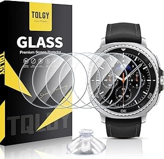 TQLGY 6-Pack Screen Protector for Samsung Galaxy Watch 8 Classic 46mm, 9H Tempered Glass, HD-Clear, Anti Scratch, Bubble Free, Easy Installation