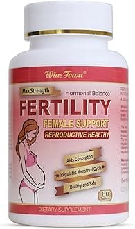 Fertility Tablets for Women, Female Prenatal Vitamin Supplements, Support Ovulation & Conception, 60 Tablets