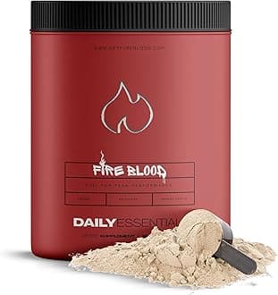The Fireblood Supplements, Multivitamins, Multi-Mineral, Amino Acid Organic Blend | multivitamin for Men, K2 Vitamin | Boost Masculinity, Boost Energy, Heart Health | 300g Bottle, 30 Day Supply