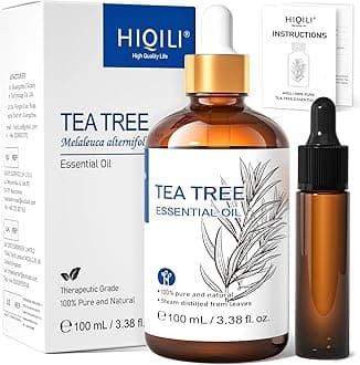 HIQILI Tea Tree Oil for Skin, Hair, Toenail, Add to Shampoo, Body Wash, Foot Soak - 3.38 Fl Oz