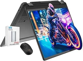 Lenovo Flex 5i Chromebook Plus Touchscreen Laptop - 2in1 Tablet 14inch FHD+ Touch Flip - Intel Core i3-1315U -8GB RAM -512GB Storage - Backlit Keyboard -School Students College Google Laptop - 2025