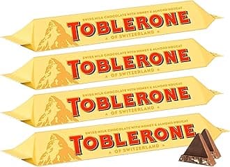 Swiss Milk Chocolate With Honey And Almond Nougat Pack Of 4 Pouch, 4 X 50 G, 200 Gm