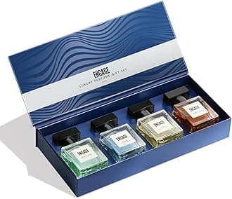 Engage Luxury Perfume Gift Pack for Men, Travel Sized, Assorted Pack, 100ml (25ml X 4), Ideal Birthday Gift