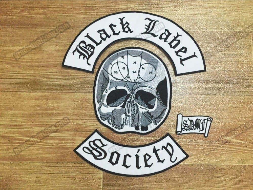 Excellent 4Pc Back Set Black Label Society Embroidered Iron Patch Biker Jacket Rider Vest Patch Iron On Any Garment Model G0220 Perfect Patches