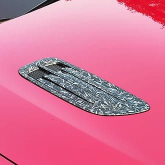 YOUTOOCAR 2PCS Hood Vent Trim Covers Compatible with Kia Stinger 2018-2023 Accessories (Forged Black)