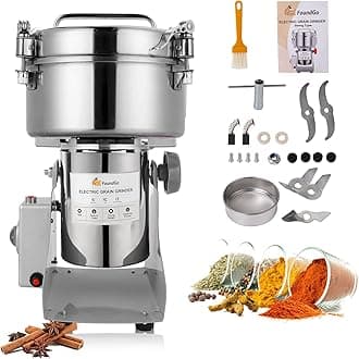FoundGo 2000g Grain Mill Electric Grinder Cereals Pulverizer Spice Grinding Powder Machine Corn Flour Grinders for Dry Spices Seeds Herbs Grains Coffee Rice Pepper, Commercial Grade