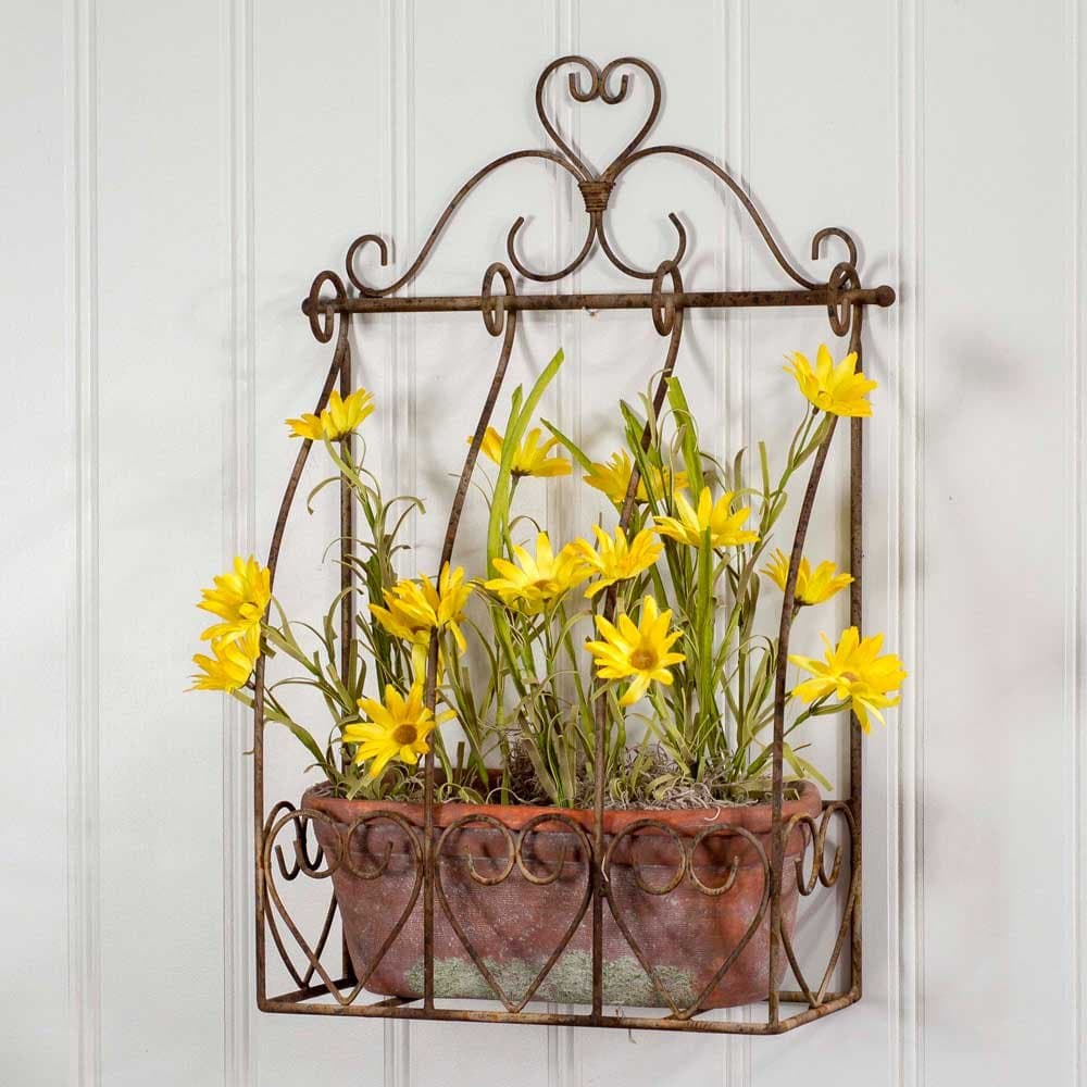 Rustic Metal Chancery Wall Planter