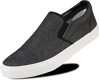 Men's Sneakers Classic Low Top Slip On Shoes Wide Canvas Skate Loafers Sneakers with Soft Insole Causal Dress Shoes for Men Comfortable Walking Shoes Slip on Sneakers for Men