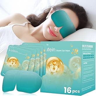 ProCIV 16 Packs Steam Eye Mask Heated Face Mask Warming Eyes Mask Self Heating Mask for Dry Eyes, Fatigue Disposable Moist Hot Eye Mask,Travel Essentials Sleeping Gift for Women/Men/Mom/Dad(Unscented)