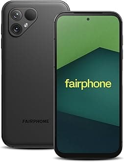 FAIRPHONE 5 256GB 5G Unlocked & SIM Free Smartphone - 6.4 Inch Android Mobile - Octa Core - 4200mAh Battery - OLED screen - 50MP Dual Lenses - Sustainable & Easily Repairable - Matte Black