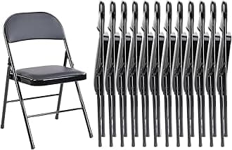 - Folding Chair 12 Pack, Leather Padded Folding Chairs, Sturdy Metal Foldable Chairs, Easy to Use and Store, Outdoor and Indoor, for Home, Office, Party, Comfy