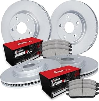 R1 Concepts Front Rear Brakes and Rotors Kit |Front Rear Brake Pads| Brake Rotors and Pads| Optimum OEp Brake Pads and Rotors|fits 2020-2022 Land Rover Defender 110, Defender 90