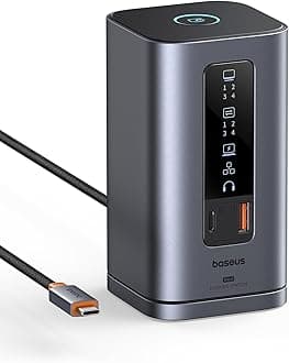 Baseus Docking Station, Spacemate(Win) 11 in 1, Triple Display, 4K HDMI and DP, 10Gbps USB A/C Ports, Gigabit Ethernet, 100W PD, Audio, Laptop Docking Station for Windows/Dell/HP/Lenovo/Asus/Acer/Mac