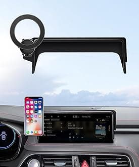 Car Phone Holder for 2022-2025 Genesis G70 Accessories 10.25-Inch Screen Fixed Clip, 360° Rotation Phone Mount Compatible with MagSafe, Cell Phone Holder Does Not Affect Air Vent