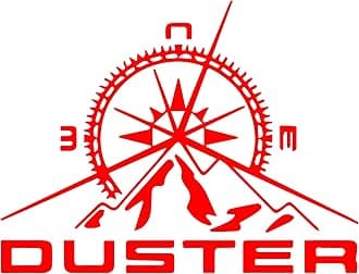 BIRD'S MIND Compass Stickers Compatible with Duster Renault Car Back Sides Bumper Decal Black Vinyl L x H 20.00 cm x 15.00 cm (Red)