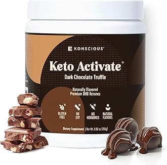 KETO ACTIVATE Exogenous Ketones Drink with Dark Chocolate Truffles - Pure Ketogenic Shake Powder with Chocolate Ketones | Start Ketosis & Boost Energy with Ketone Supplements