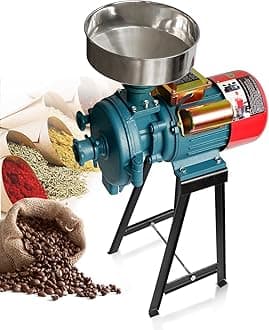 - NAIZEA Electric Grain Grinder Mill, 3000W 110V Commercial Spice Wheat Grinders, Flour Corn Mills w/Funnel,Corn Grinders Machine for Corn, Wheat, Rice, Cereals(Dry Cereals Grinder)