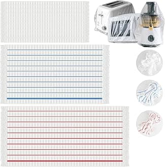 30 Pieces Kitchen Appliance Dust Covers for Air Fryer, Blender, Cake Decorator, Coffee Maker, Slow Cooker, Toaster, Small Appliance Dust Cover Set (White S Blue M Red L)