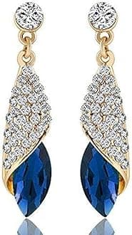 Shining Diva FashionAAA 18k Gold Plated Crystal Earrings For Women & Girls