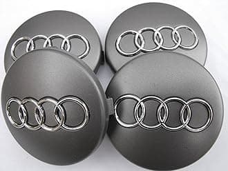 4 NEW * 60 mm Silver AUDI Alloy Wheel caps, Badges Emblems