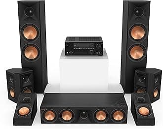 Reference Premiere RP-8000F II 5.0.2 in Ebony Home Theater System with 8” Cerametallic Woofers in Ebony with Onkyo TX-NR6100 7.2 Channel AV Receiver