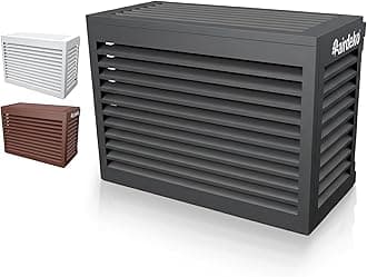 Airdeko Premium Mini Split AC Air Conditioner Cover for Outside Units - Decorative Metal Mini Split Condenser Cover - Rustproof, All-Season Outdoor Protection with Sleek Design - Secure & Durable (S)