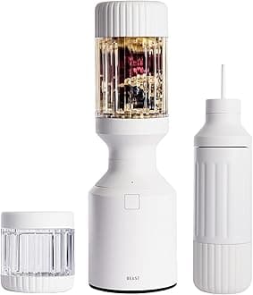 BEASTBlender Tonal | Kitchen Countertop Design | Blend Smoothies and Shakes, Dressings, Sauces, Dips | Stainless Steel Bottle | Straw Cap and Straws Included | 1000W (Cloud White)