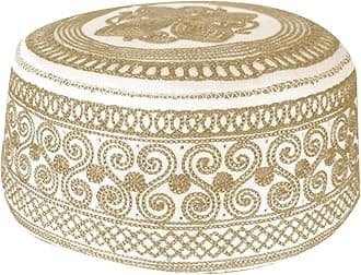 Men Muslim Prayer Kufi Hat Breathable Embroidery Kofia Topi Sun Hat Islam Kufi Headware Takke Praying Beanie Hat Skull Cap